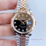 3235 Rolex Datejust Black Diamond Dial Jubilee Watch 36mm